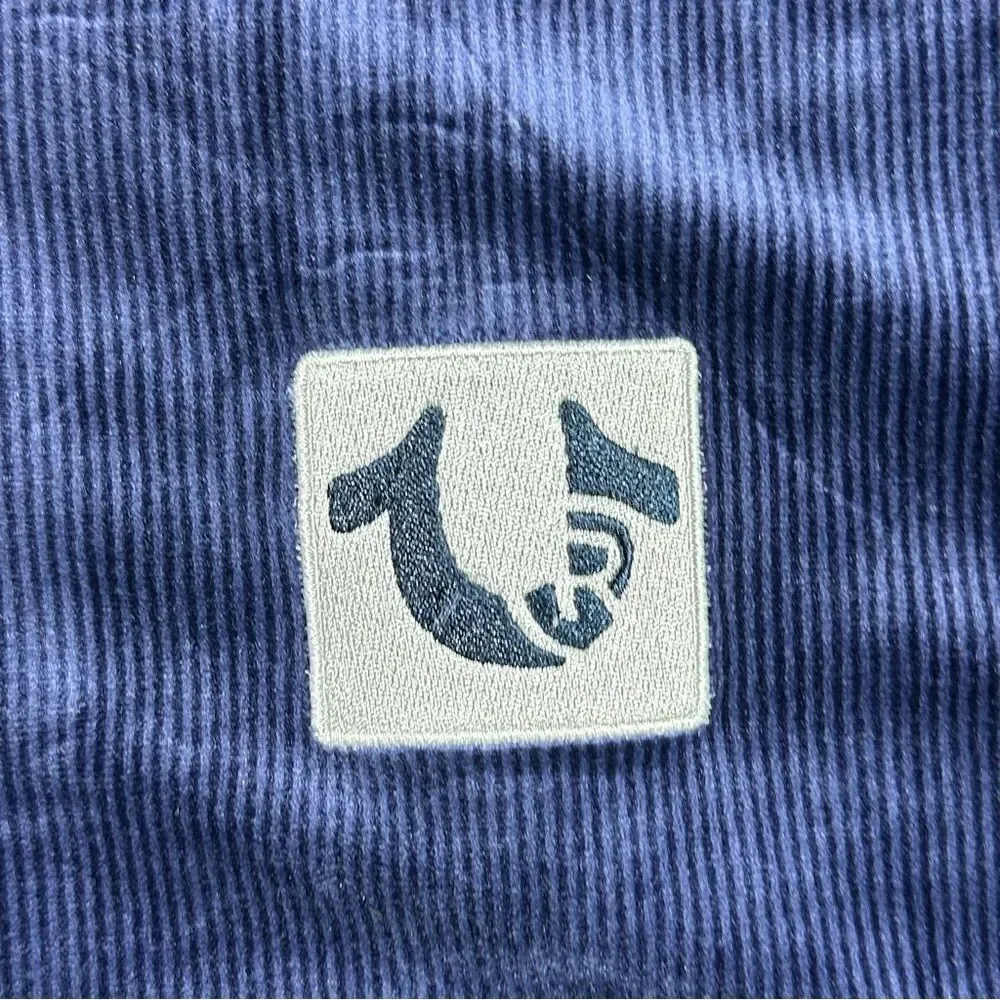 True Religion Deep Blue Velour Polo Shirt